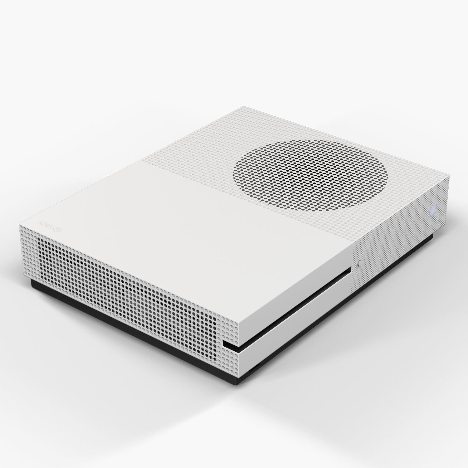 Microsoft Xbox One S Game Console Low-poly 3D model_7