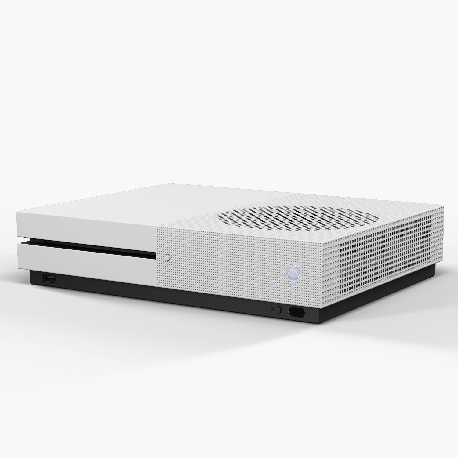 Microsoft Xbox One S Game Console Low-poly 3D model_4