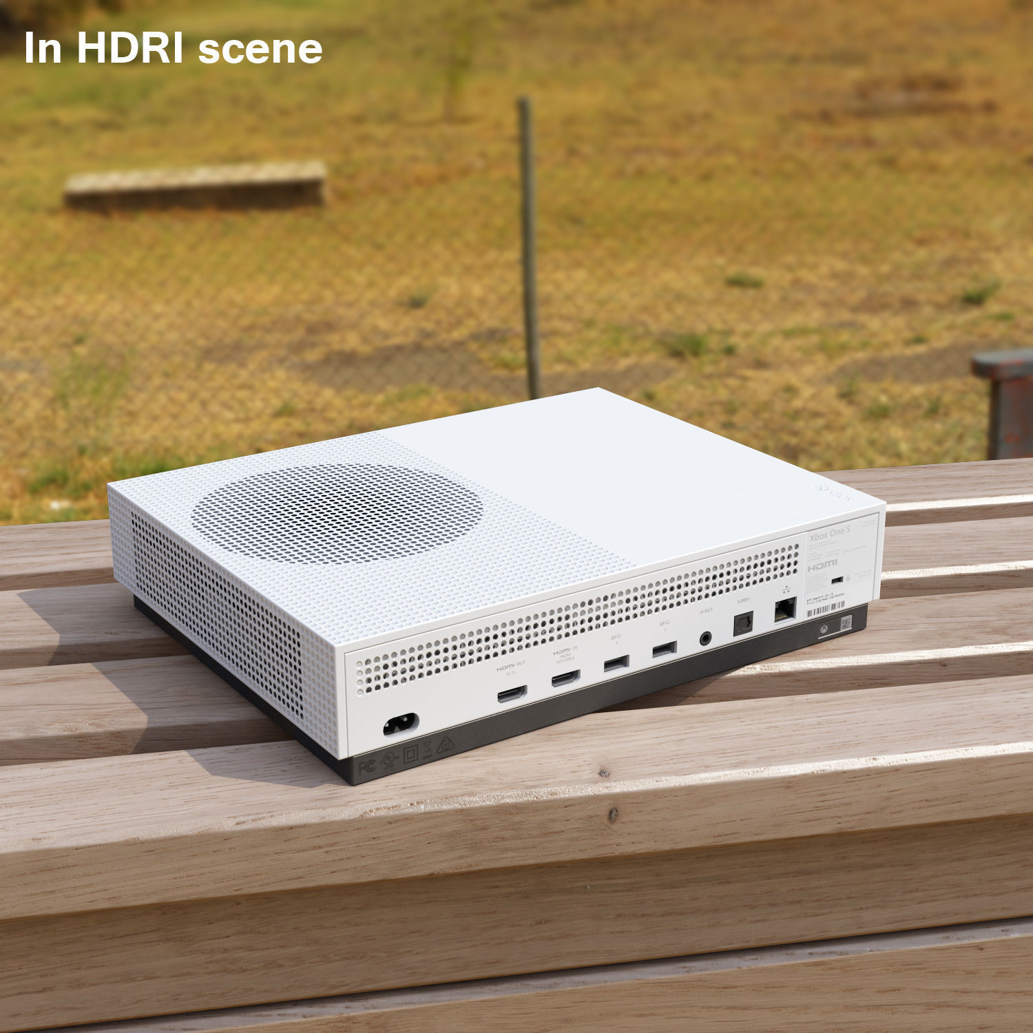 Microsoft Xbox One S Game Console Low-poly 3D model_16