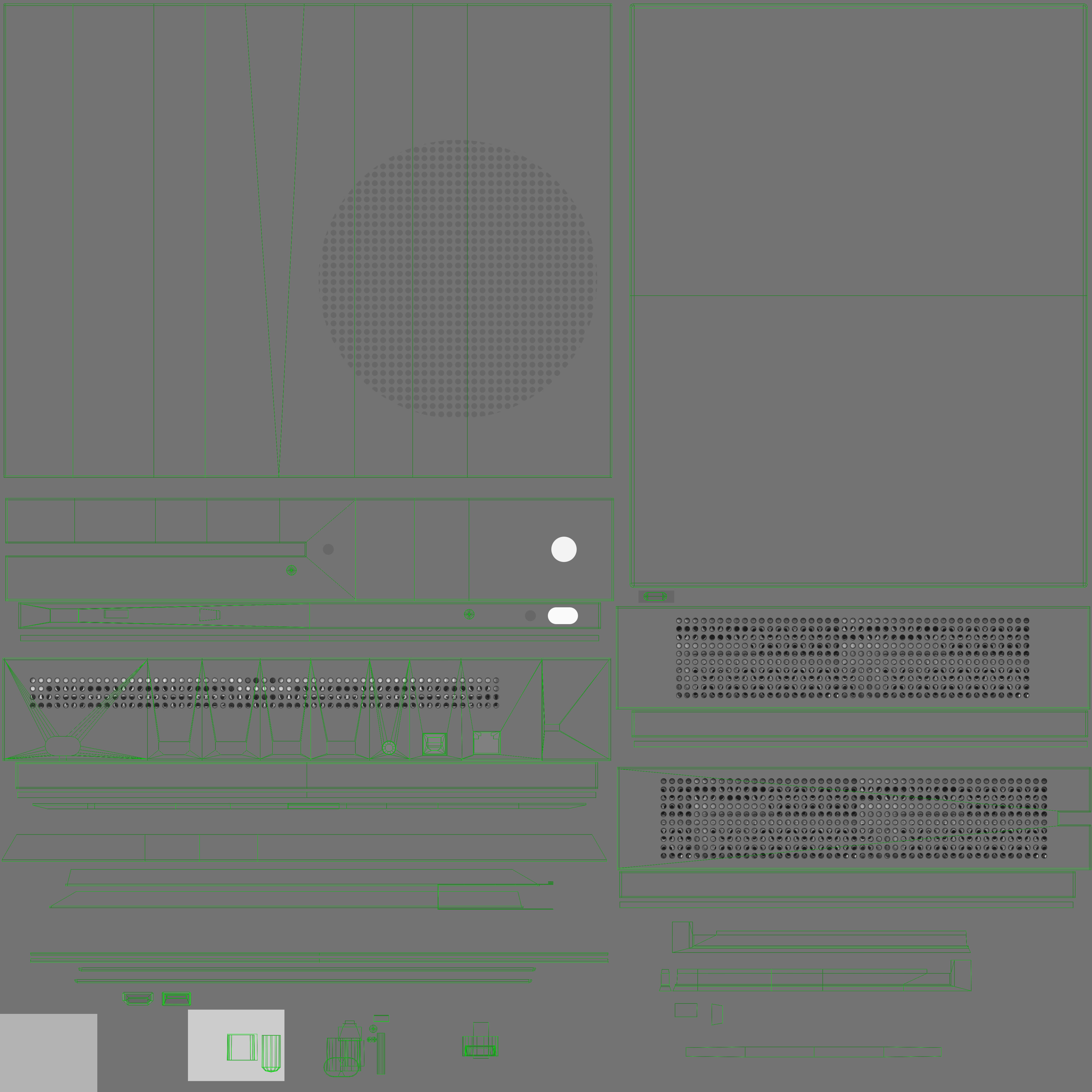 Microsoft Xbox One S Game Console Low-poly 3D model_21