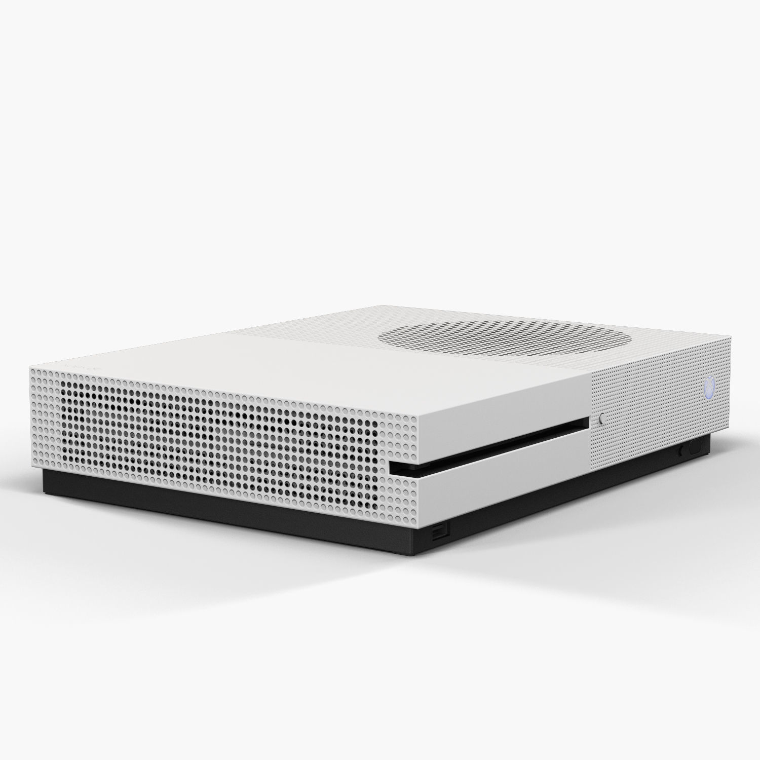 Microsoft Xbox One S Game Console Low-poly 3D model_5