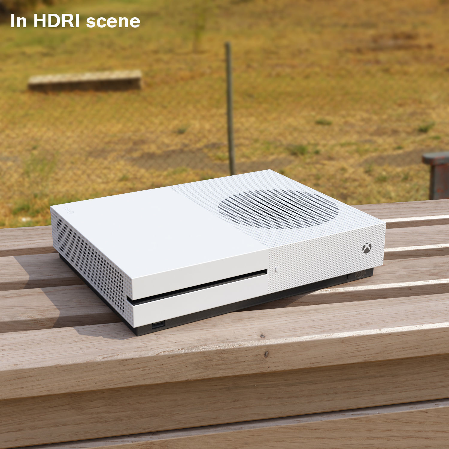 Microsoft Xbox One S Game Console Low-poly 3D model_15