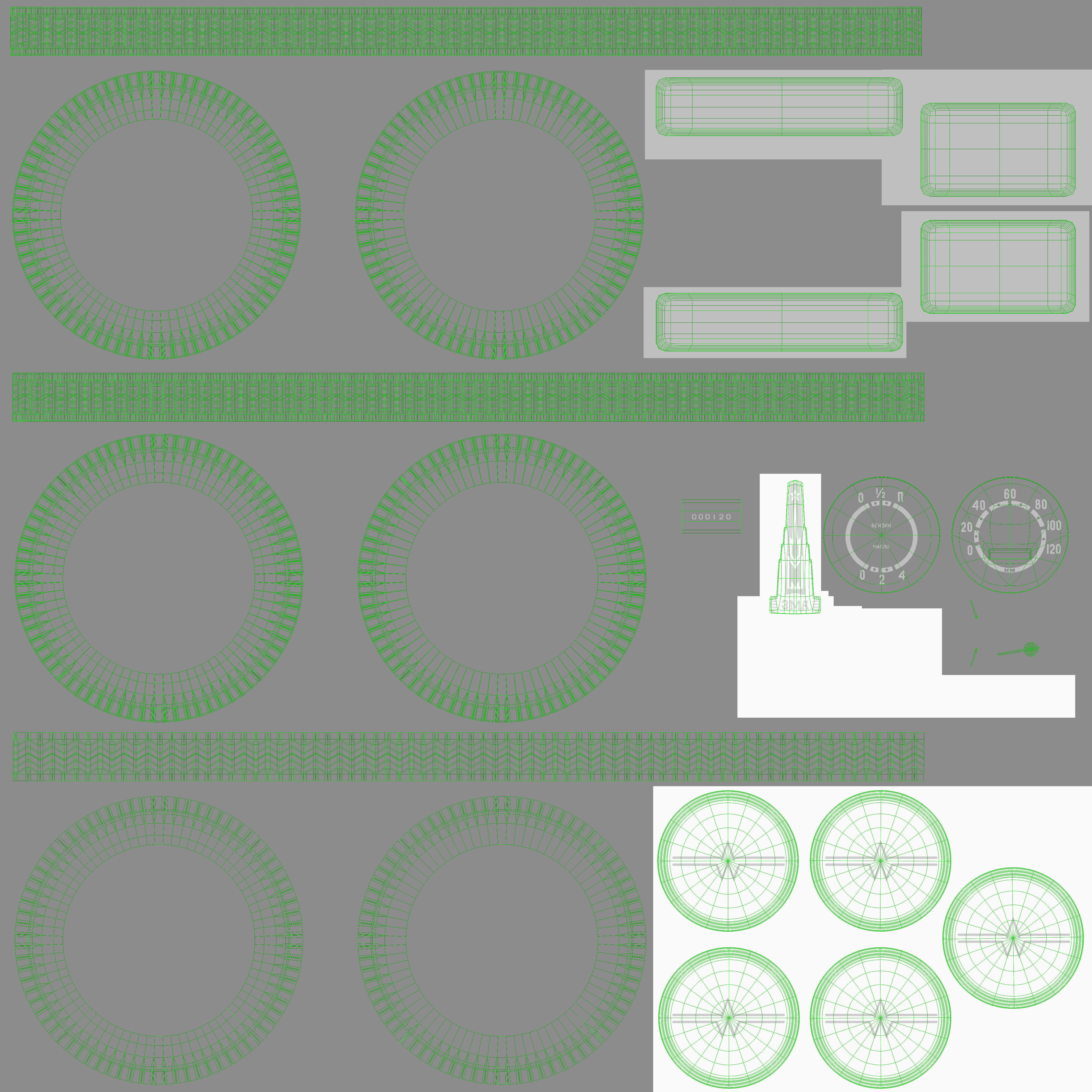 Moskvich-401 old car 3D model_46