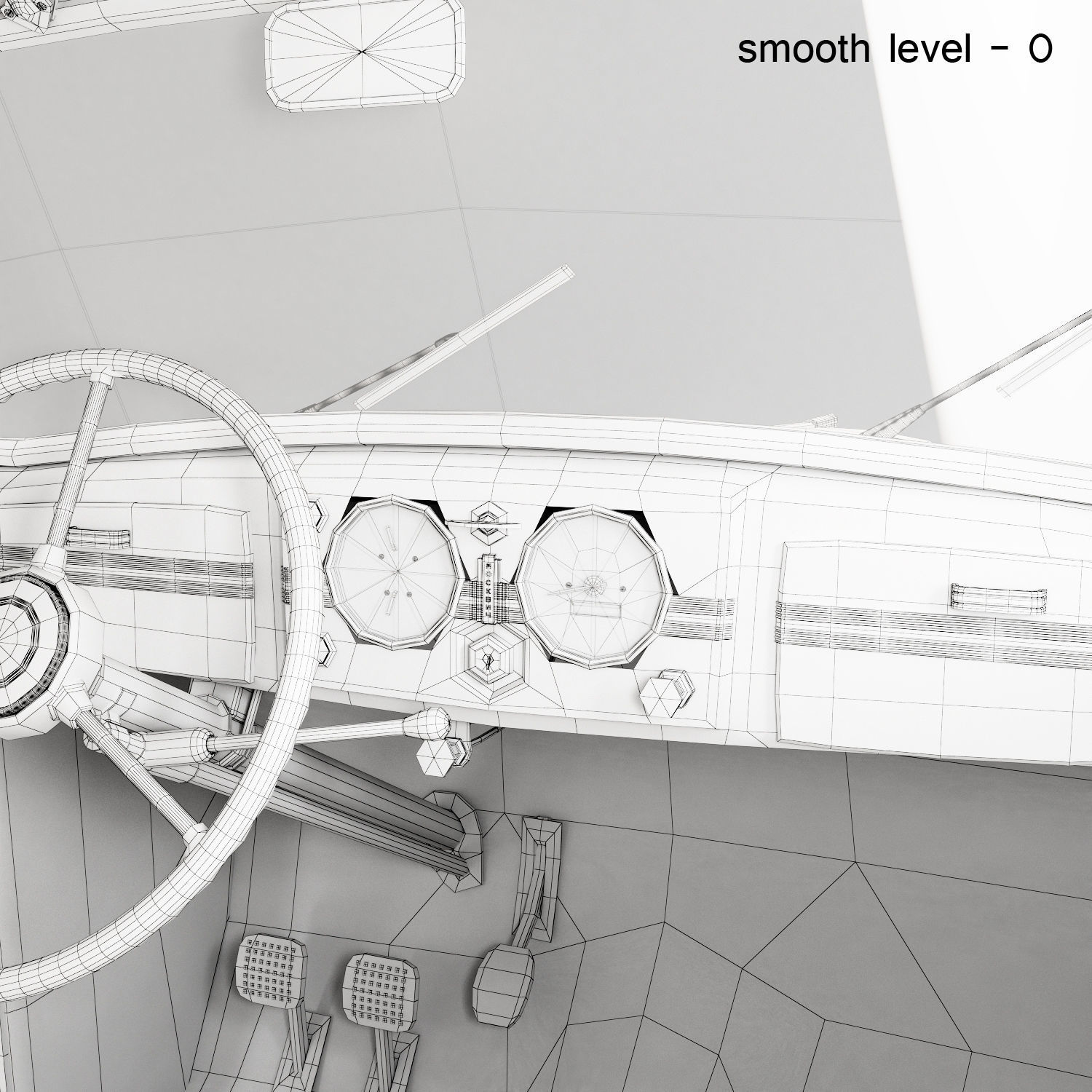 Moskvich-401 old car 3D model_37