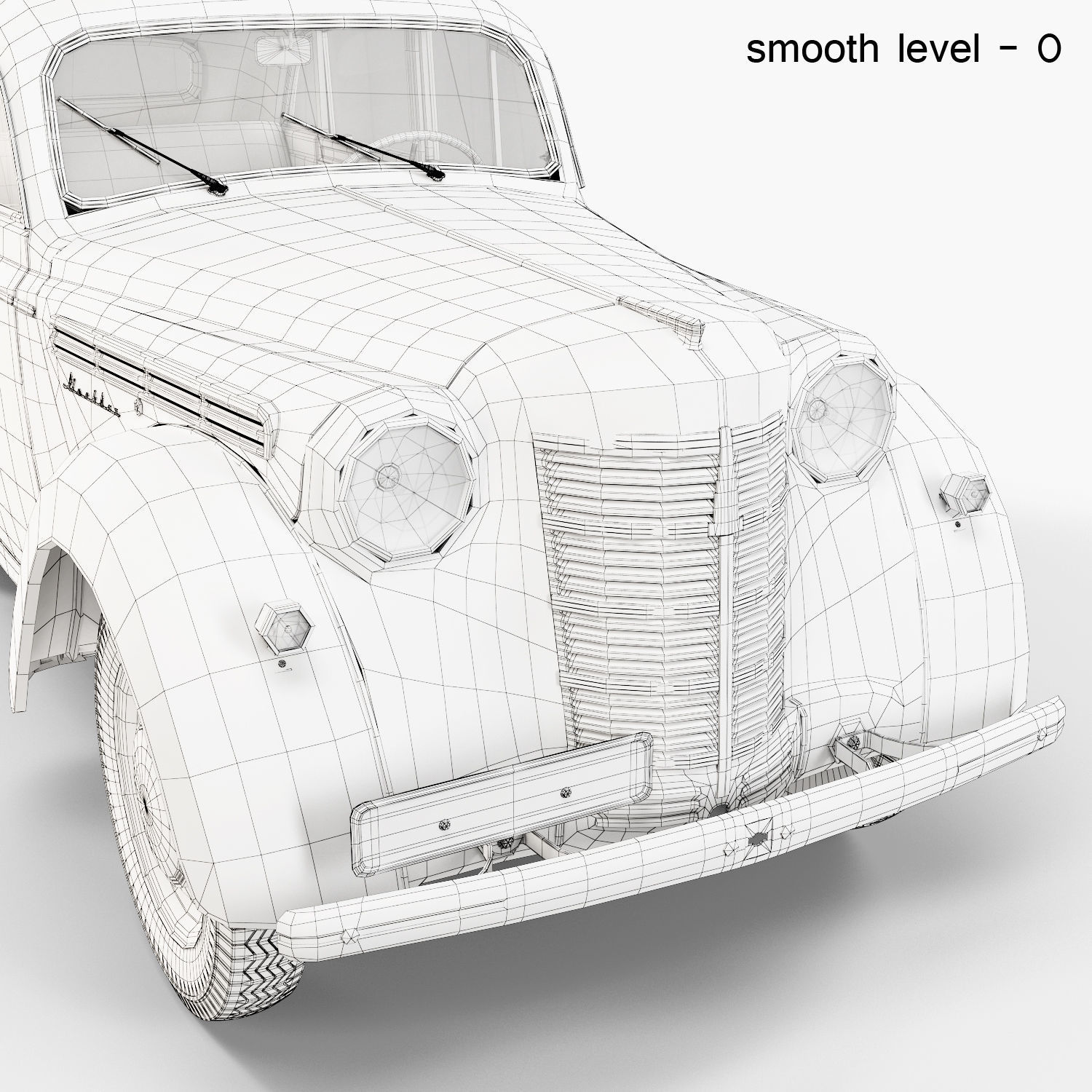 Moskvich-401 old car 3D model_31