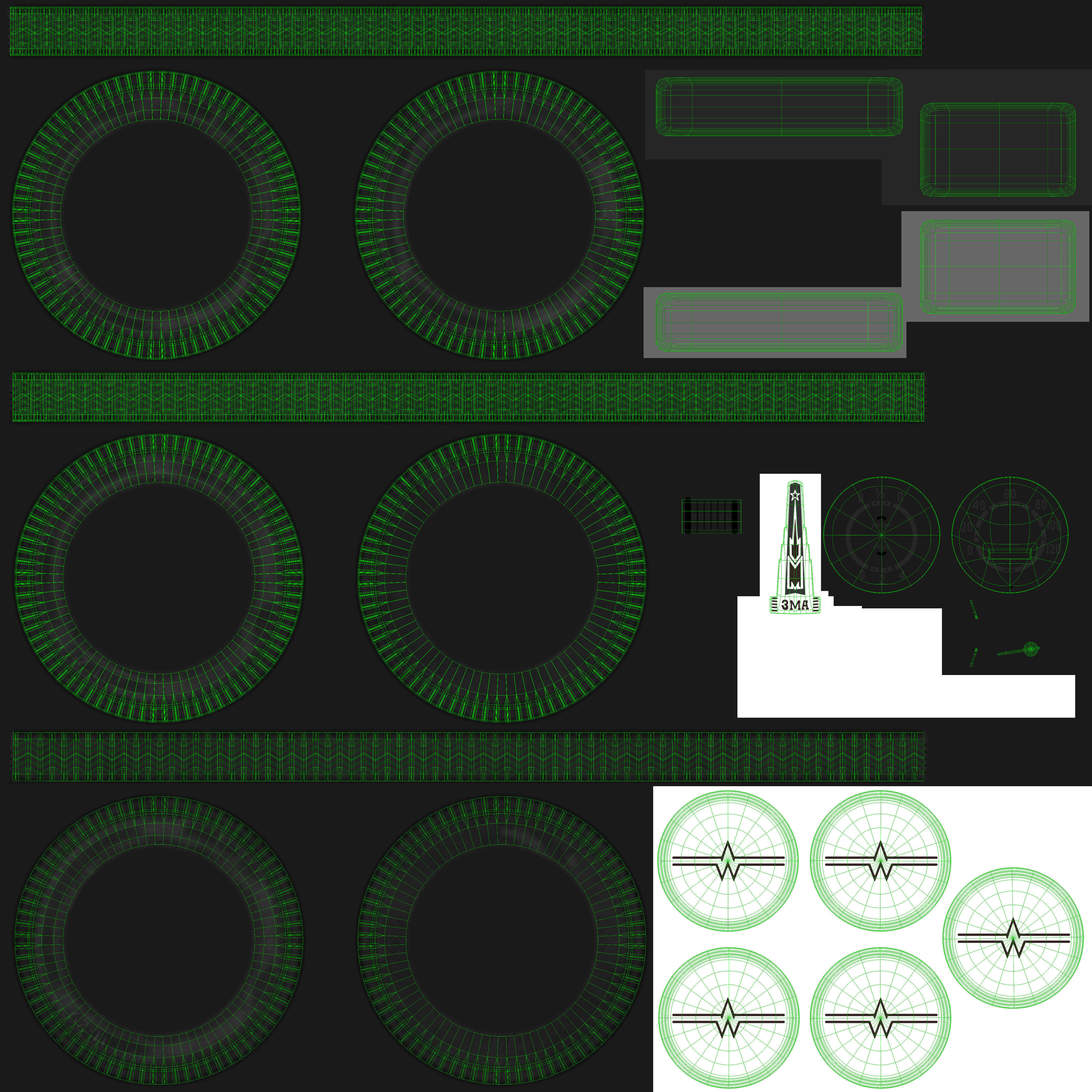 Moskvich-401 old car 3D model_47