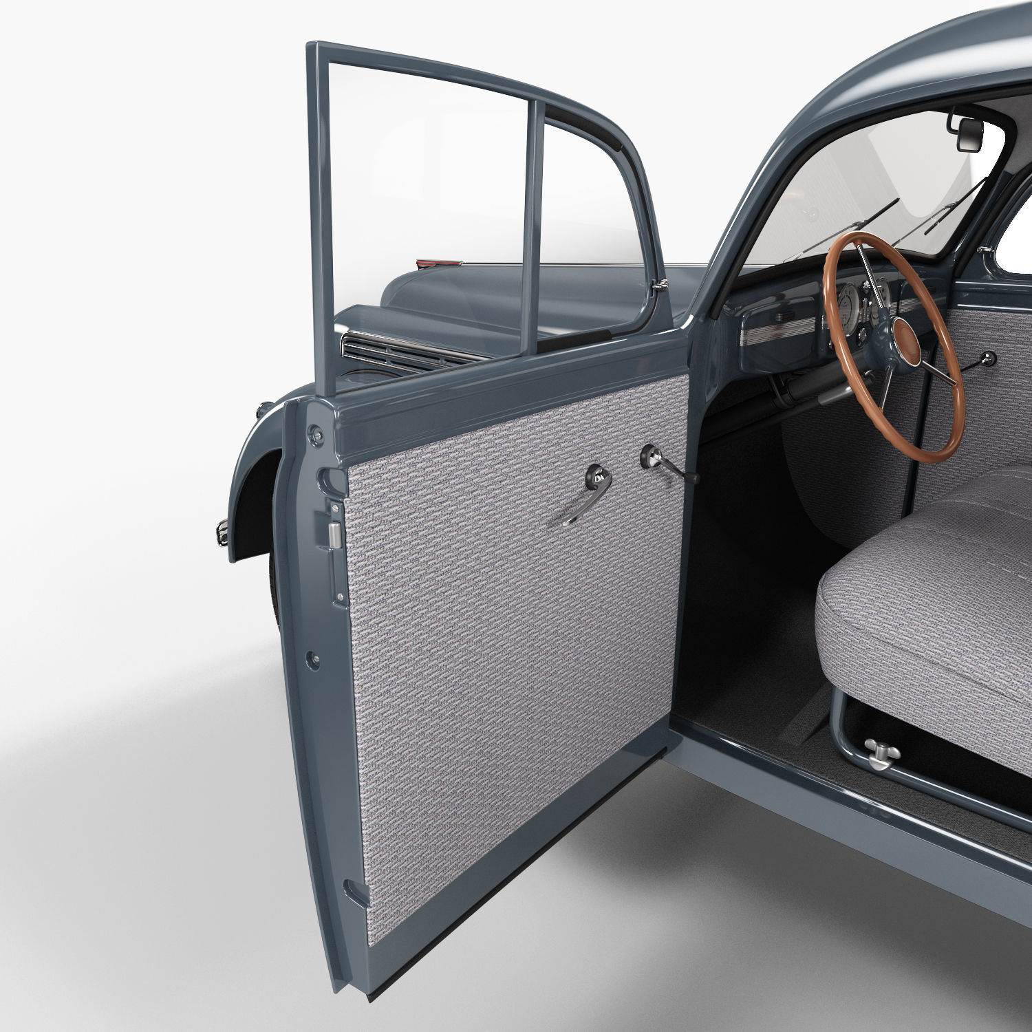 Moskvich-401 old car 3D model_24