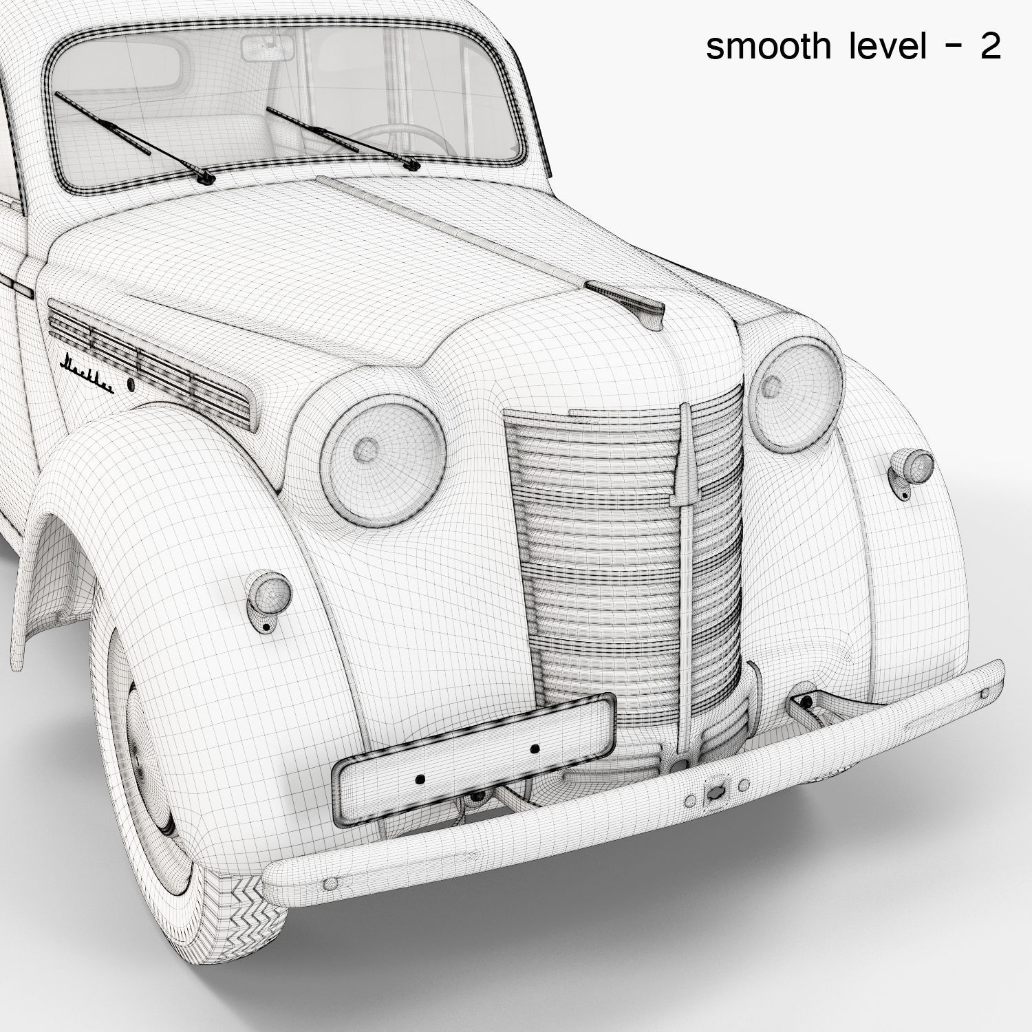 Moskvich-401 old car 3D model_32