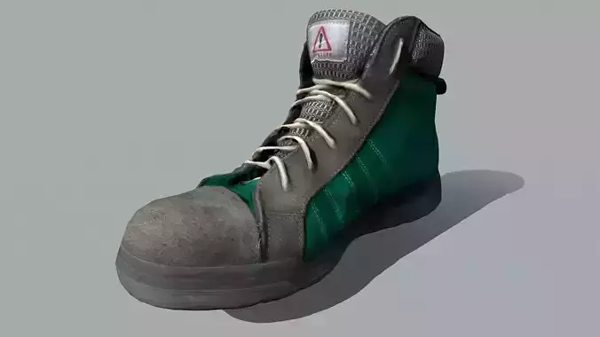 Boot 3D model low poly work