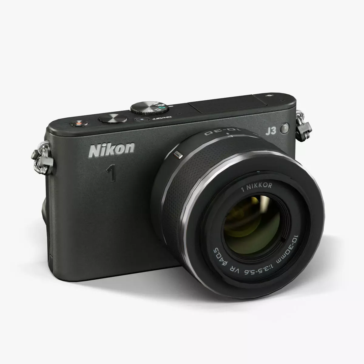 Nikon 1 J3 mirrorless digital camera kit 10-30mm lens Low-poly 3D model_0