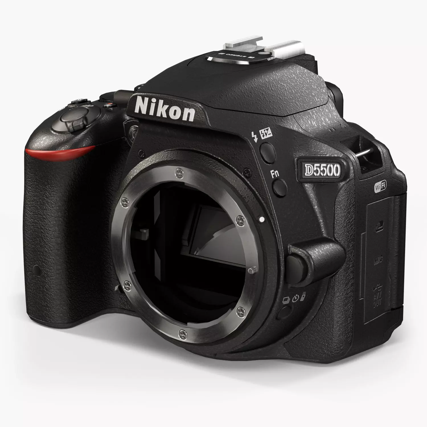 Nikon D5500 DSLR camera Low-poly 3D model_0