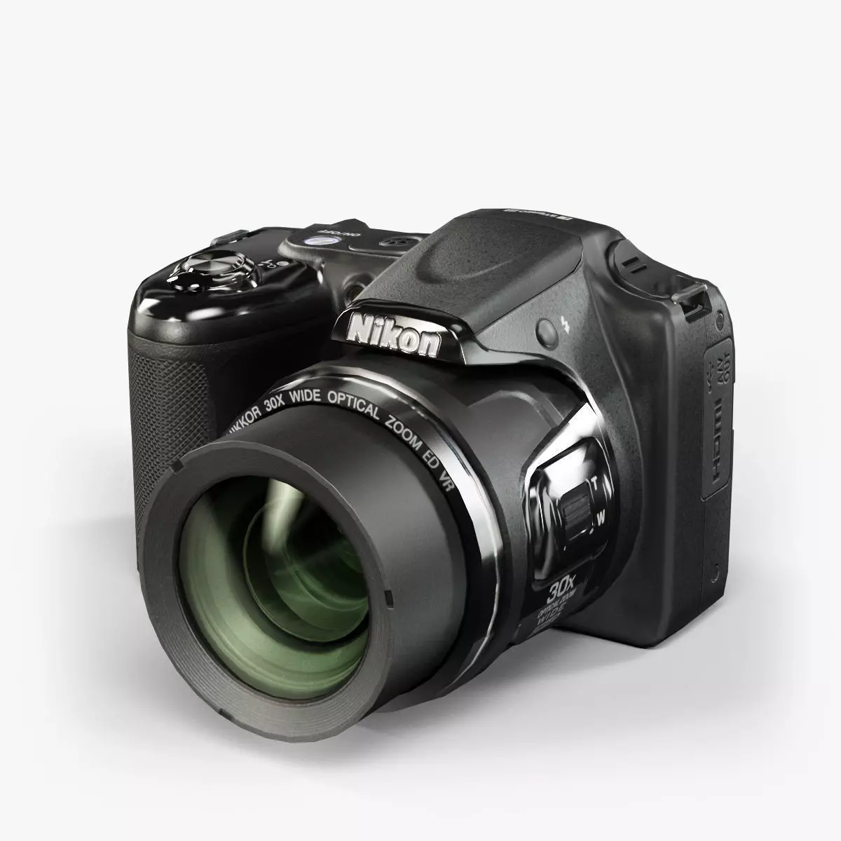 Nikon Coolpix L820 bridge digital camera Low-poly 3D model_0