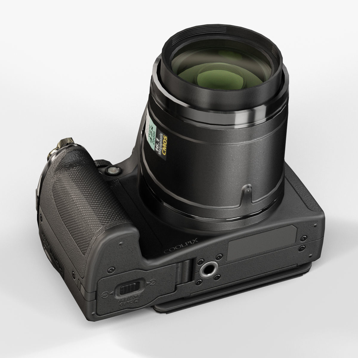 Nikon Coolpix P510 bridge digital camera Low-poly 3D model_13