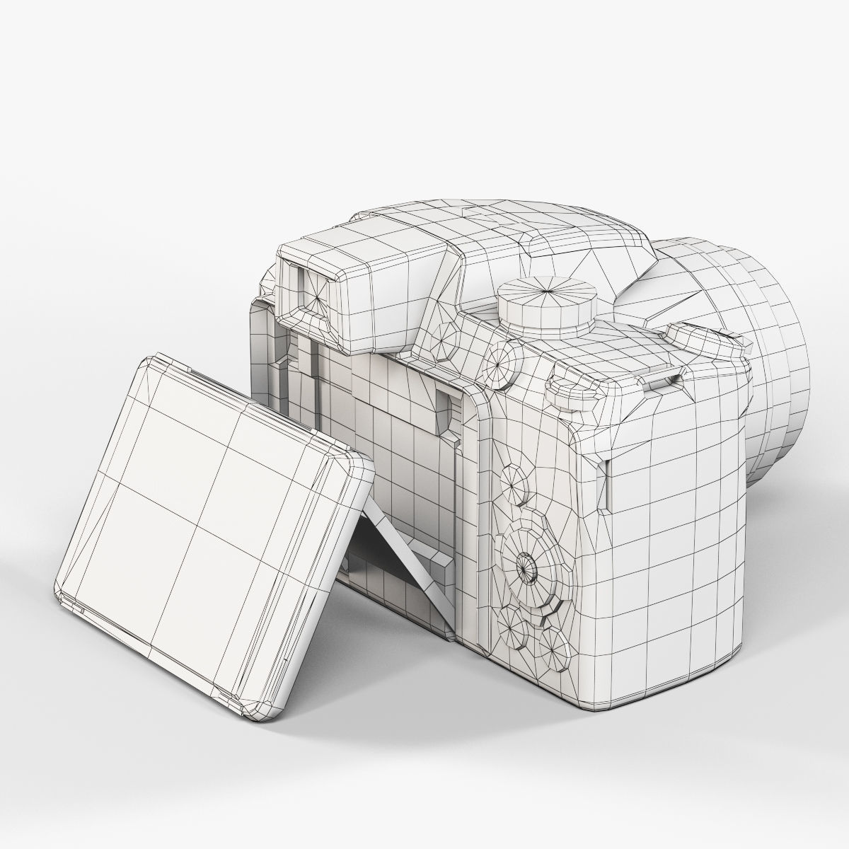 Nikon Coolpix P510 bridge digital camera Low-poly 3D model_16