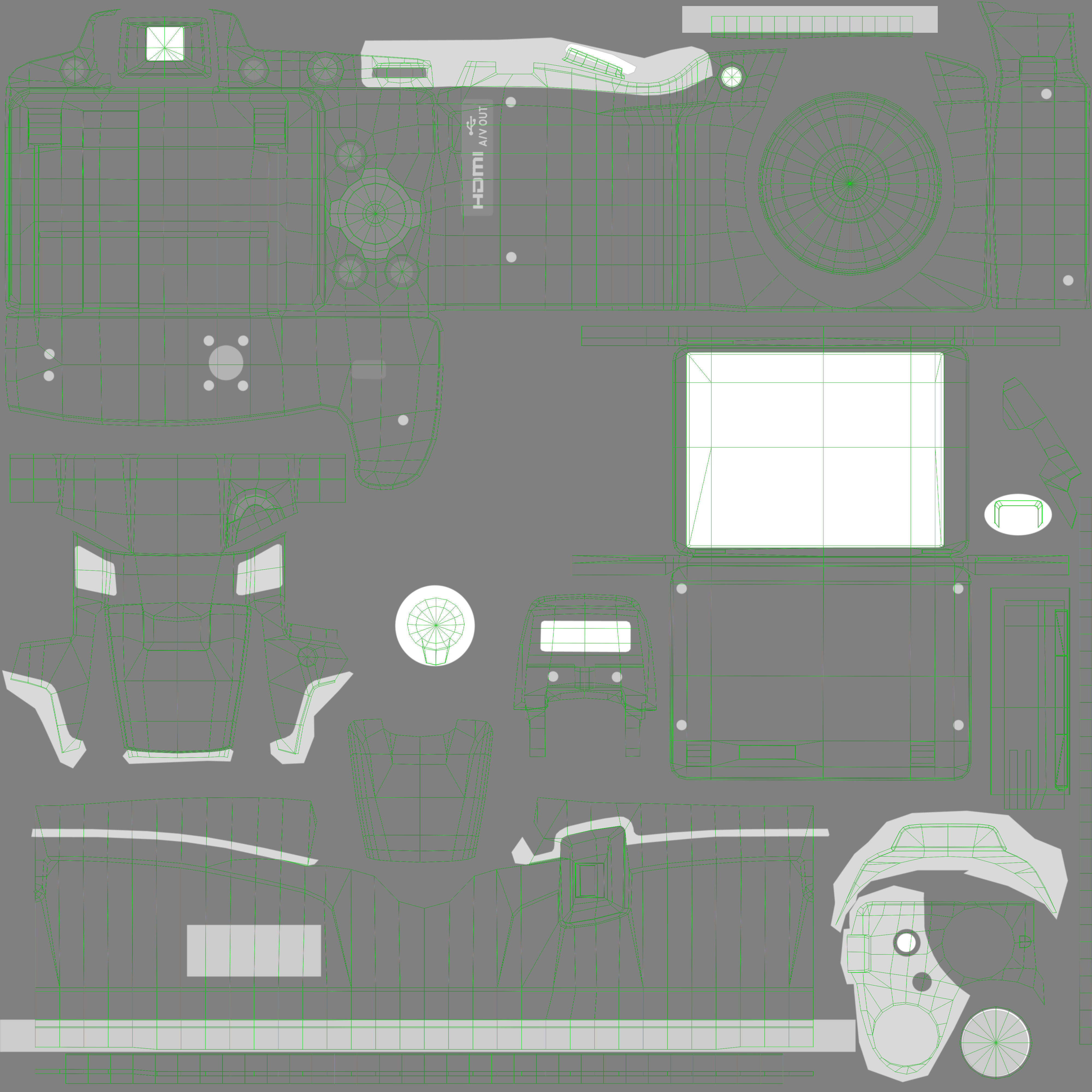 Nikon Coolpix P510 bridge digital camera Low-poly 3D model_18