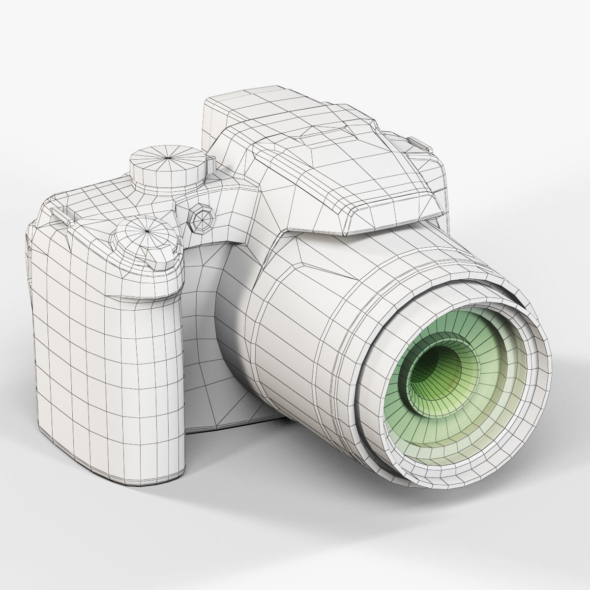 Nikon Coolpix P510 bridge digital camera Low-poly 3D model_14