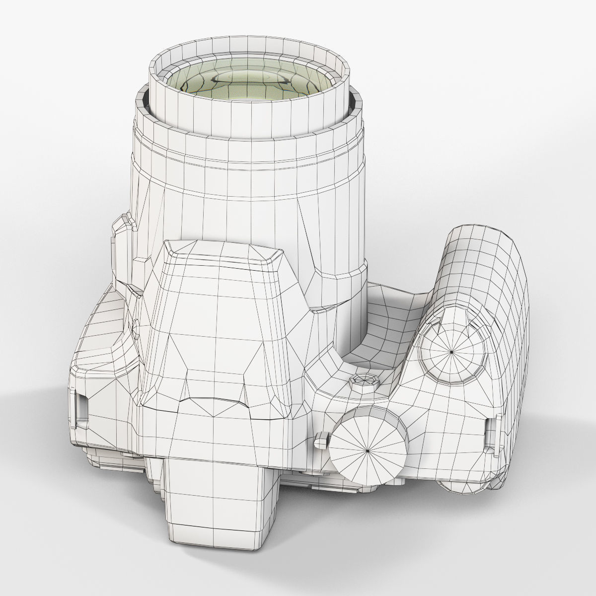 Nikon Coolpix P510 bridge digital camera Low-poly 3D model_17