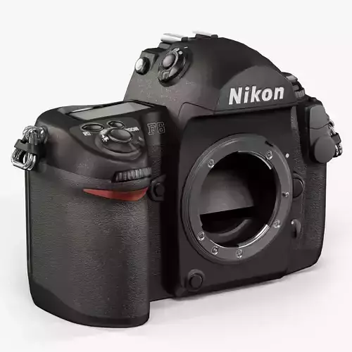 Nikon F6 Body 35mm film SLR camera Low-poly 3D model