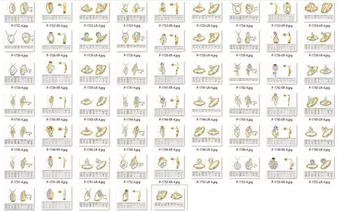 BULK-3DM-WithOut Gems-PENDANT SET 20 Files