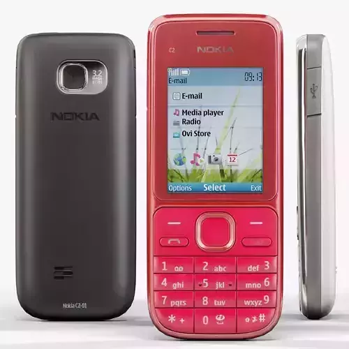 Nokia C2-01 Low-poly 3D model