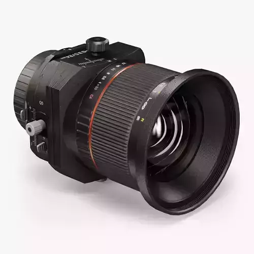 Rokinon 24mm F 3-5 ED AS UMS  Tilt-Shift Lens for Nikon Low-poly 3D model