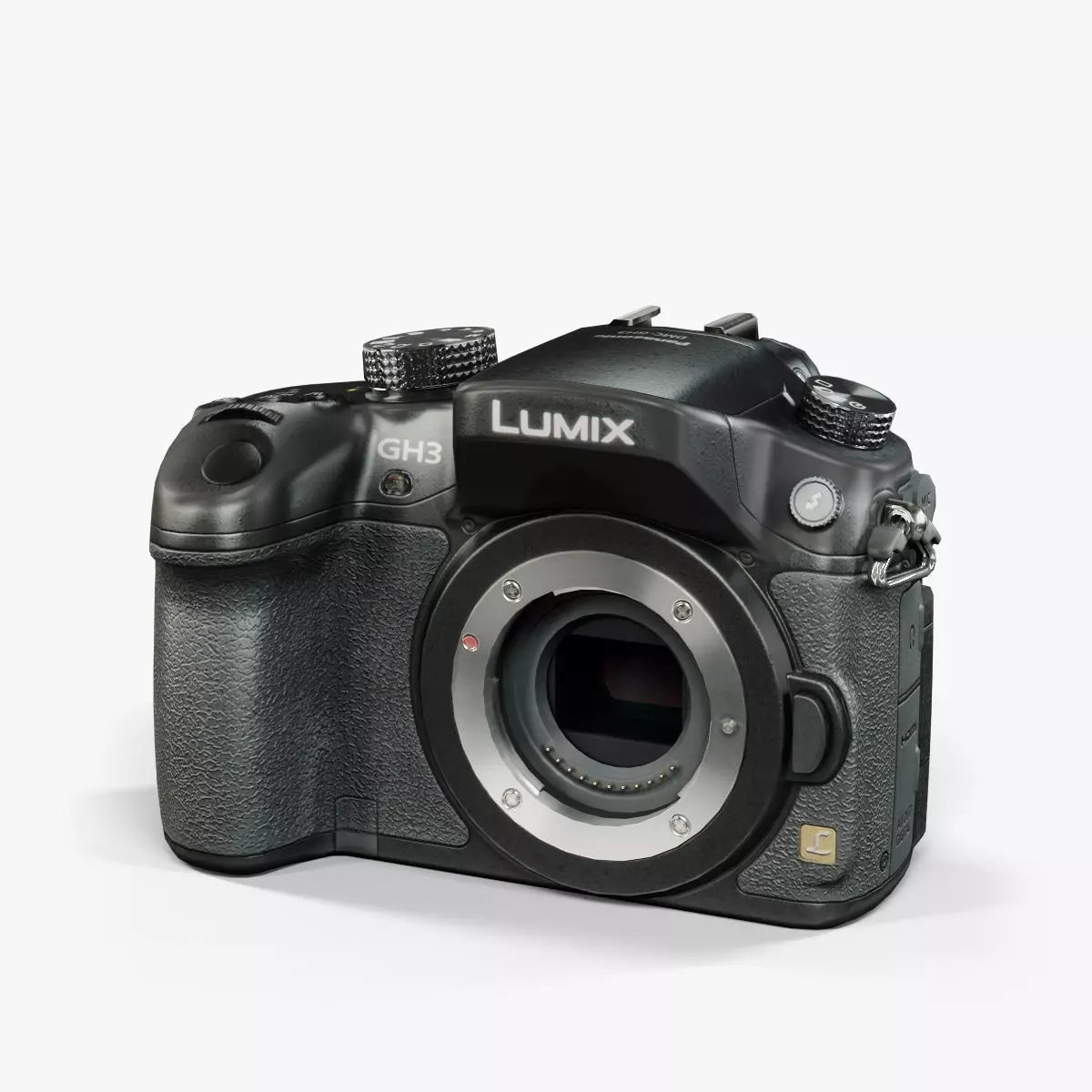 Panasonic Lumix DMC-GH3 mirrorless digital camera Low-poly 3D model_0