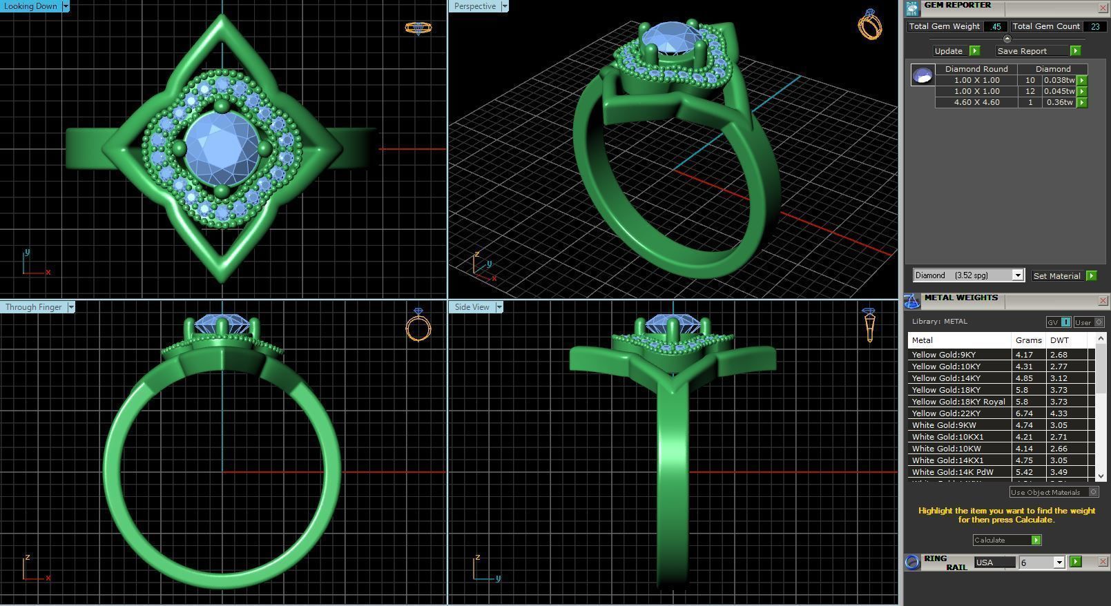 BULK-3DM-With Gems-RING 23 Files 3D print model_1