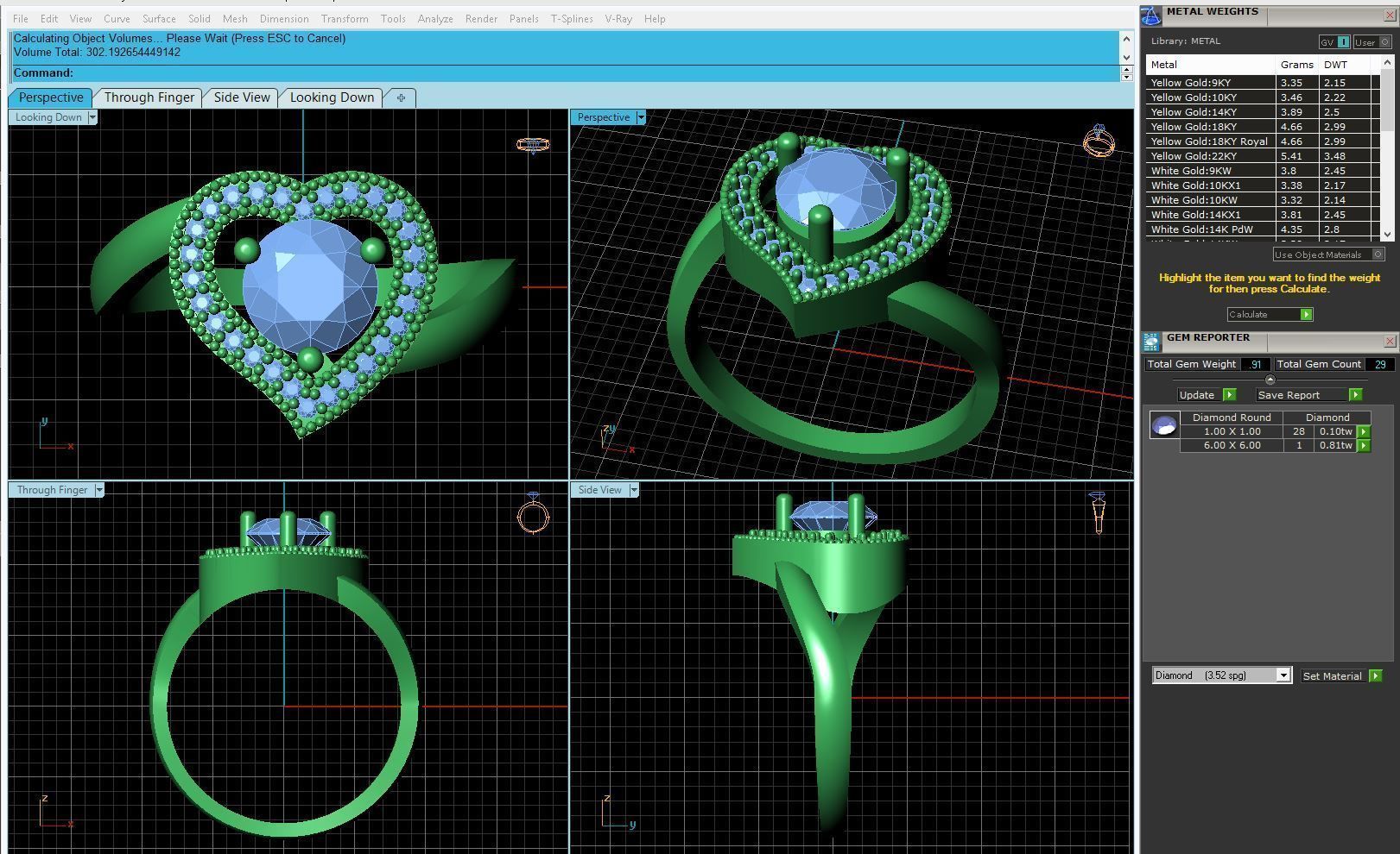 BULK-3DM-With Gems-RING 23 Files 3D print model_6