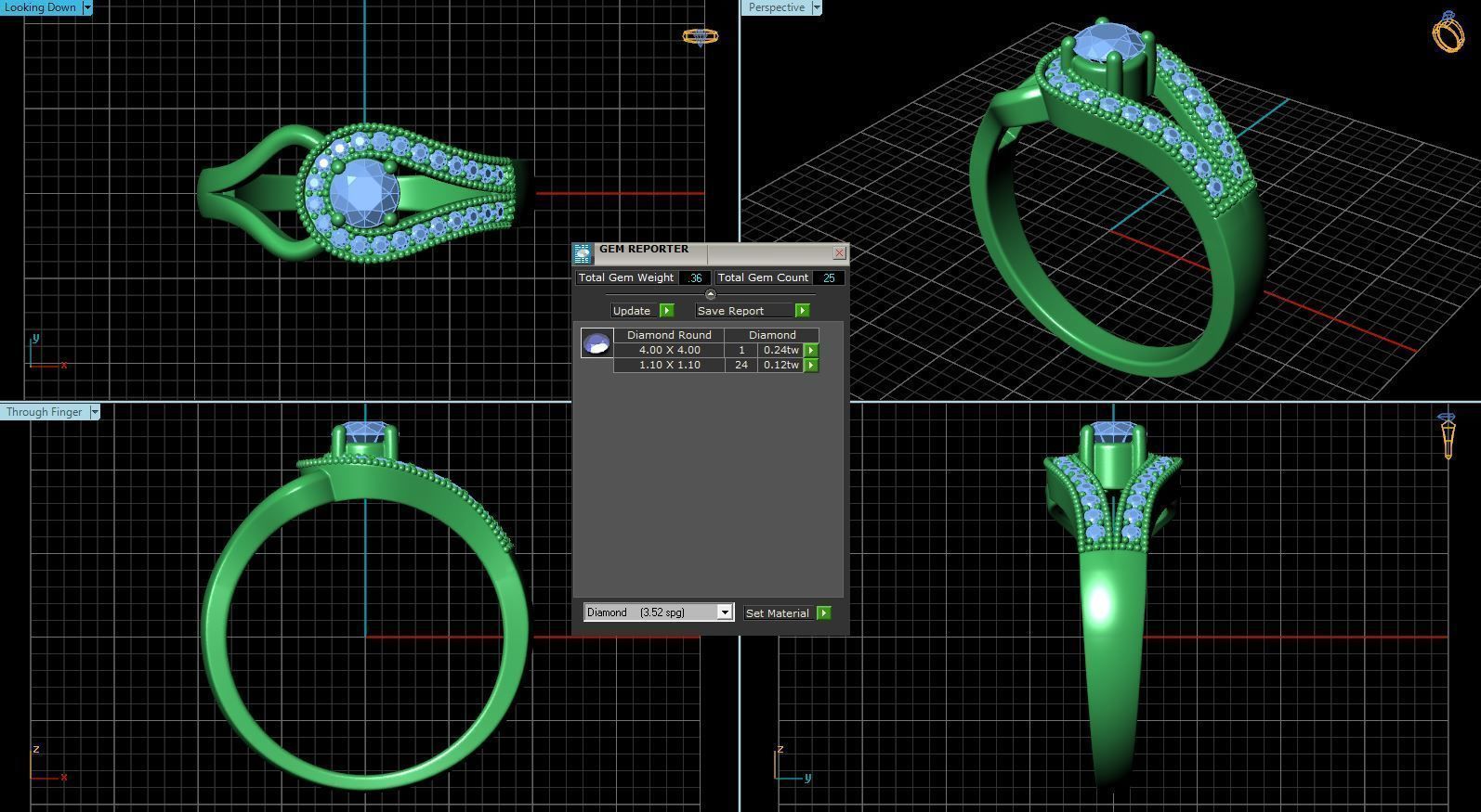 BULK-3DM-With Gems-RING 23 Files 3D print model_2