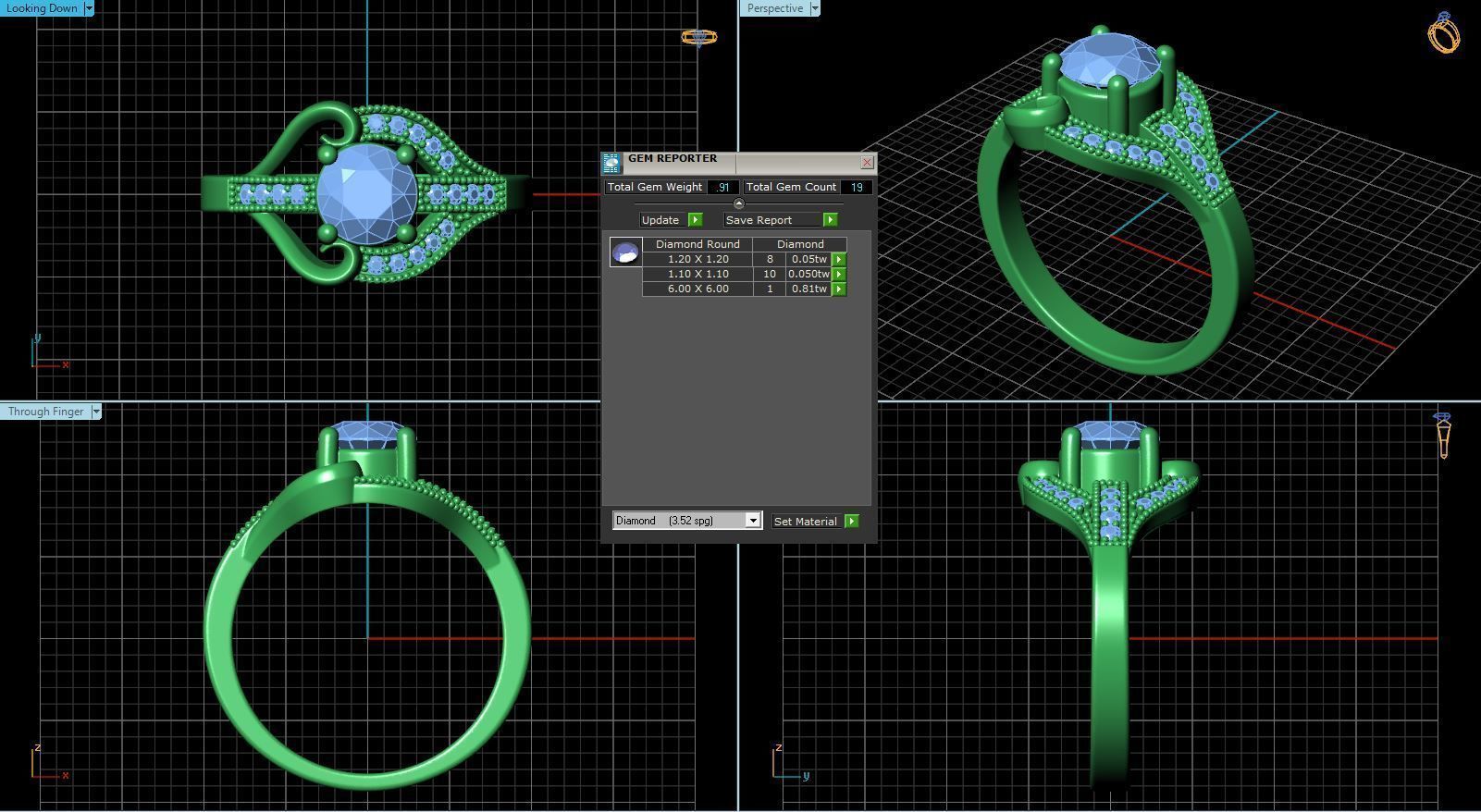 BULK-3DM-With Gems-RING 23 Files 3D print model_3