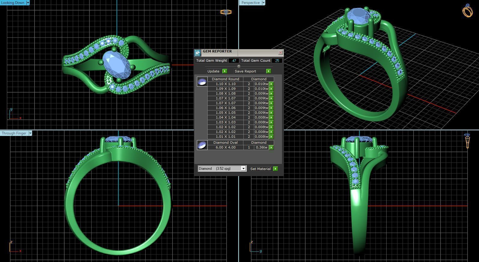 BULK-3DM-With Gems-RING 23 Files 3D print model_11