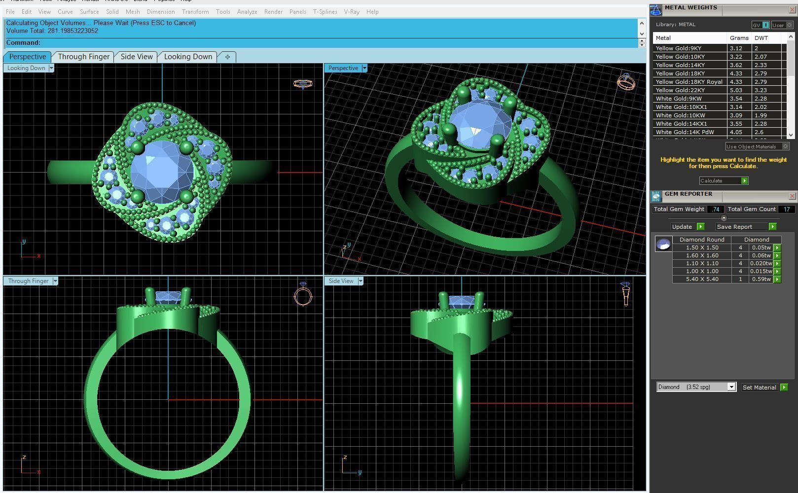 BULK-3DM-With Gems-RING 23 Files 3D print model_4