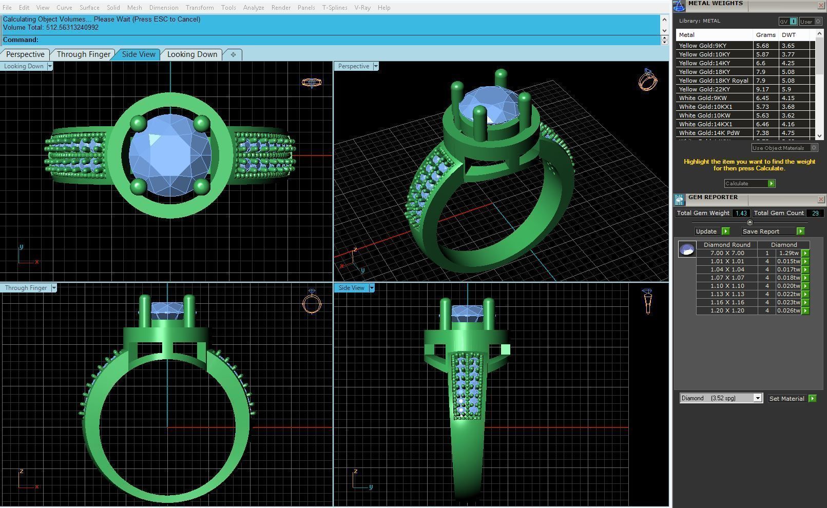 BULK-3DM-With Gems-RING 23 Files 3D print model_10