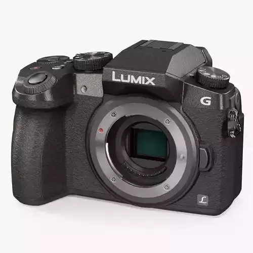 Panasonic Lumix DMC-G7 mirrorless digital camera Low-poly 3D model