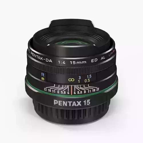 Pentax SMC DA 15mm f4 ED AL Limited Lens  Low-poly 3D model