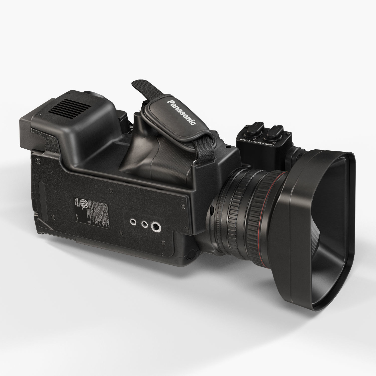 Panasonic AG-AC160A AVCCAM Series professional camcorder Low-poly 3D model_15