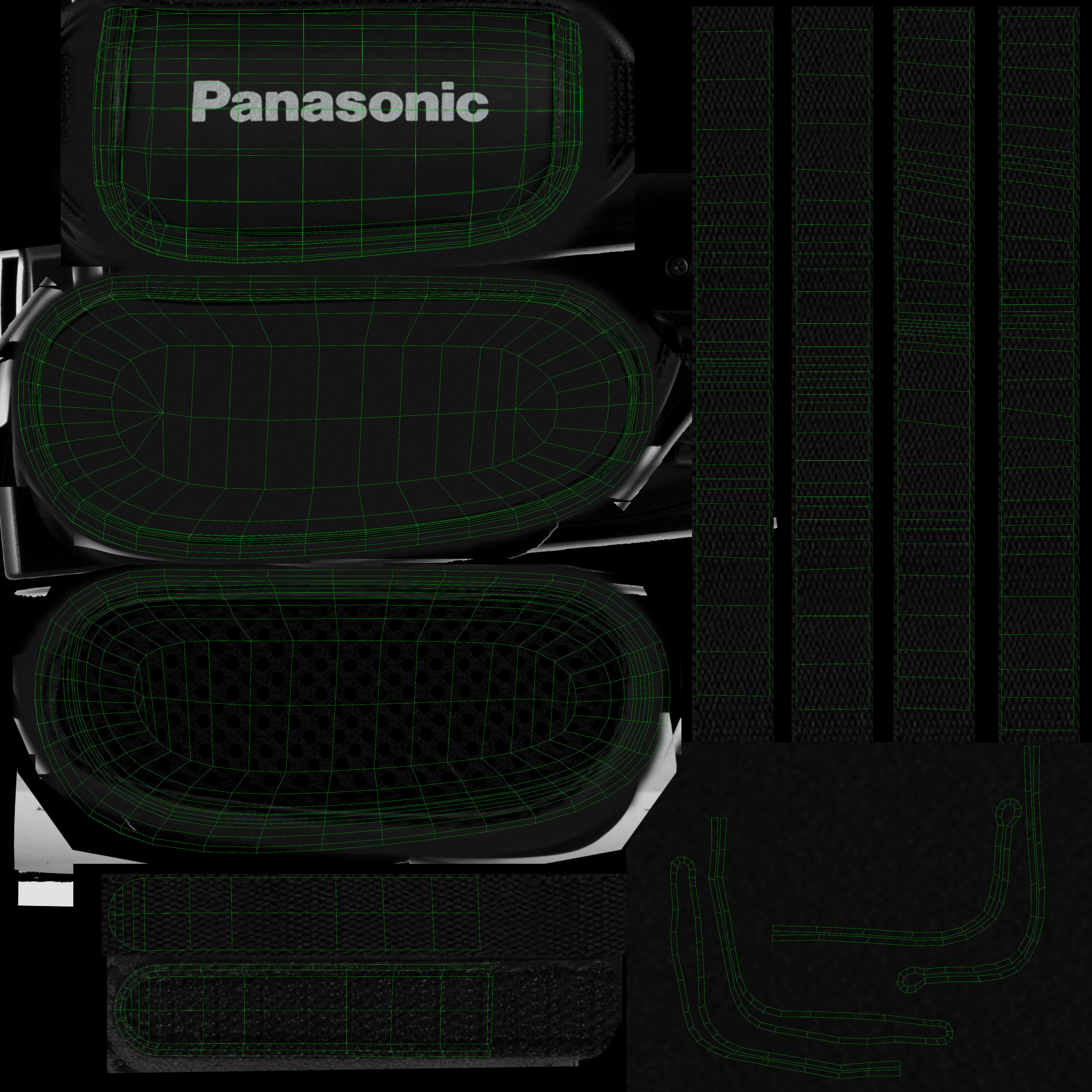 Panasonic AG-AC160A AVCCAM Series professional camcorder Low-poly 3D model_26
