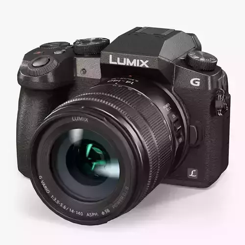 Panasonic Lumix DMC-G7 mirrorless digital camera Kit 14-140mm Low-poly 3D model
