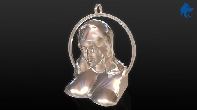 Mother Mary Pendant 3D print model