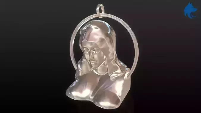 Mother Mary Pendant 3D print model