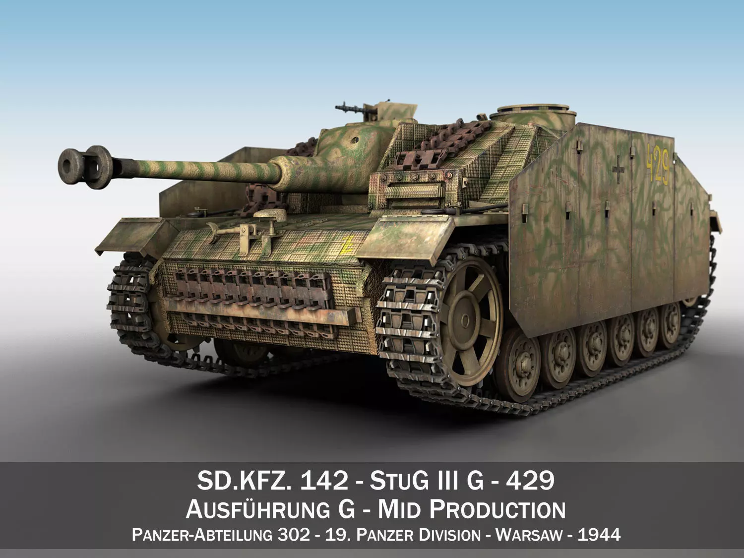 StuG III - Ausf G - 429 - Mid Production 3D model