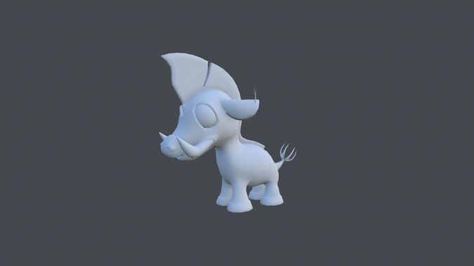 Raino rhino Low-poly 3D model
