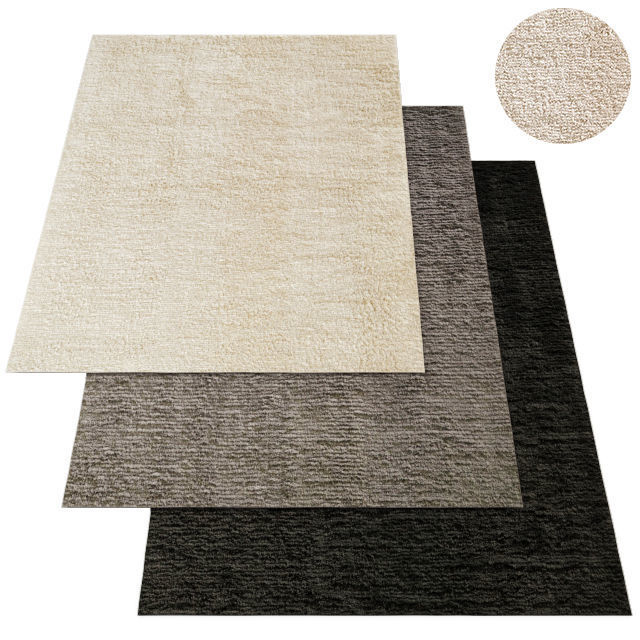 Performance Shag Rug RH carpet 3D model CGTrader