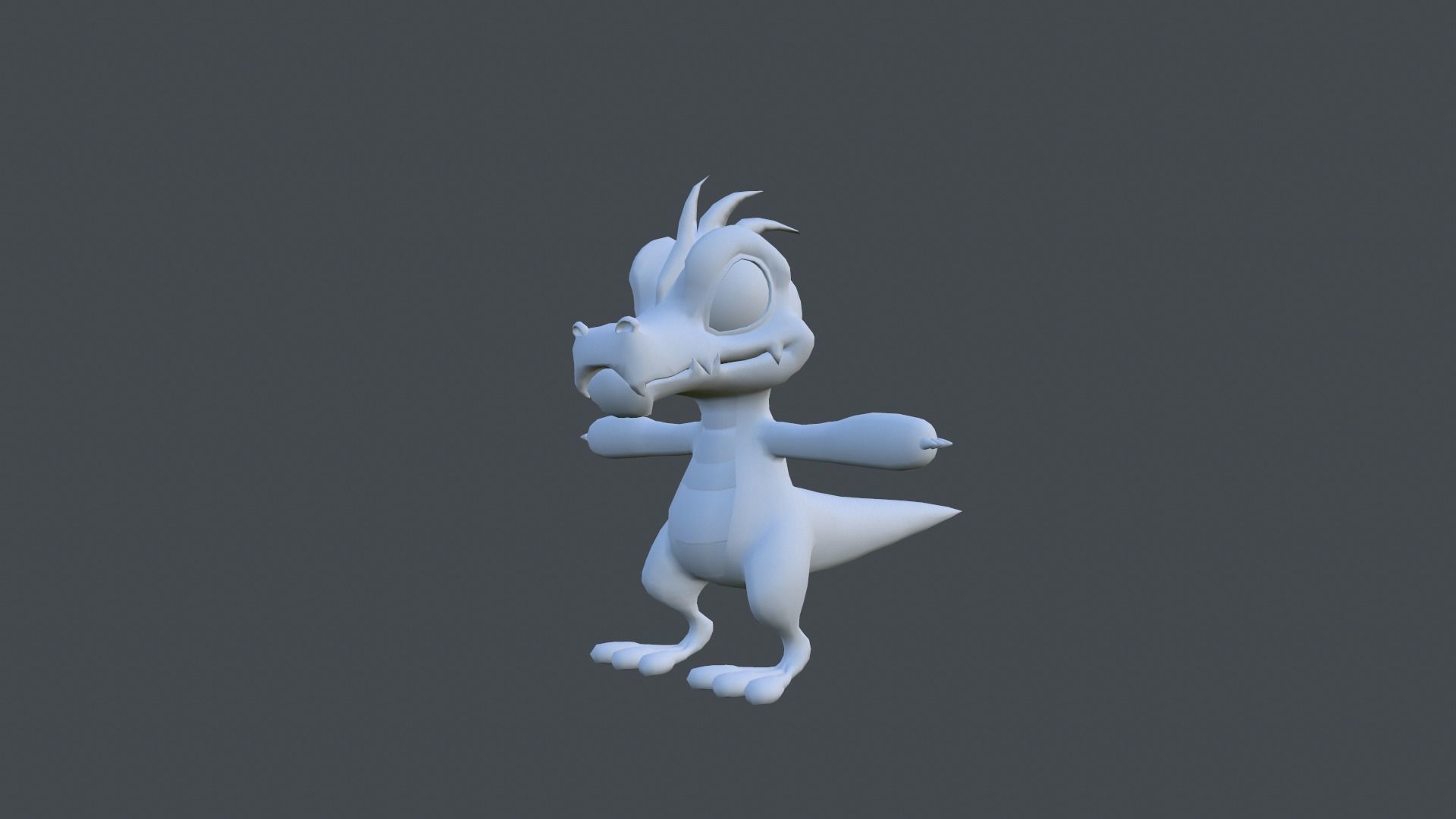 Dinosaur cartoon Low-poly 3D model_28