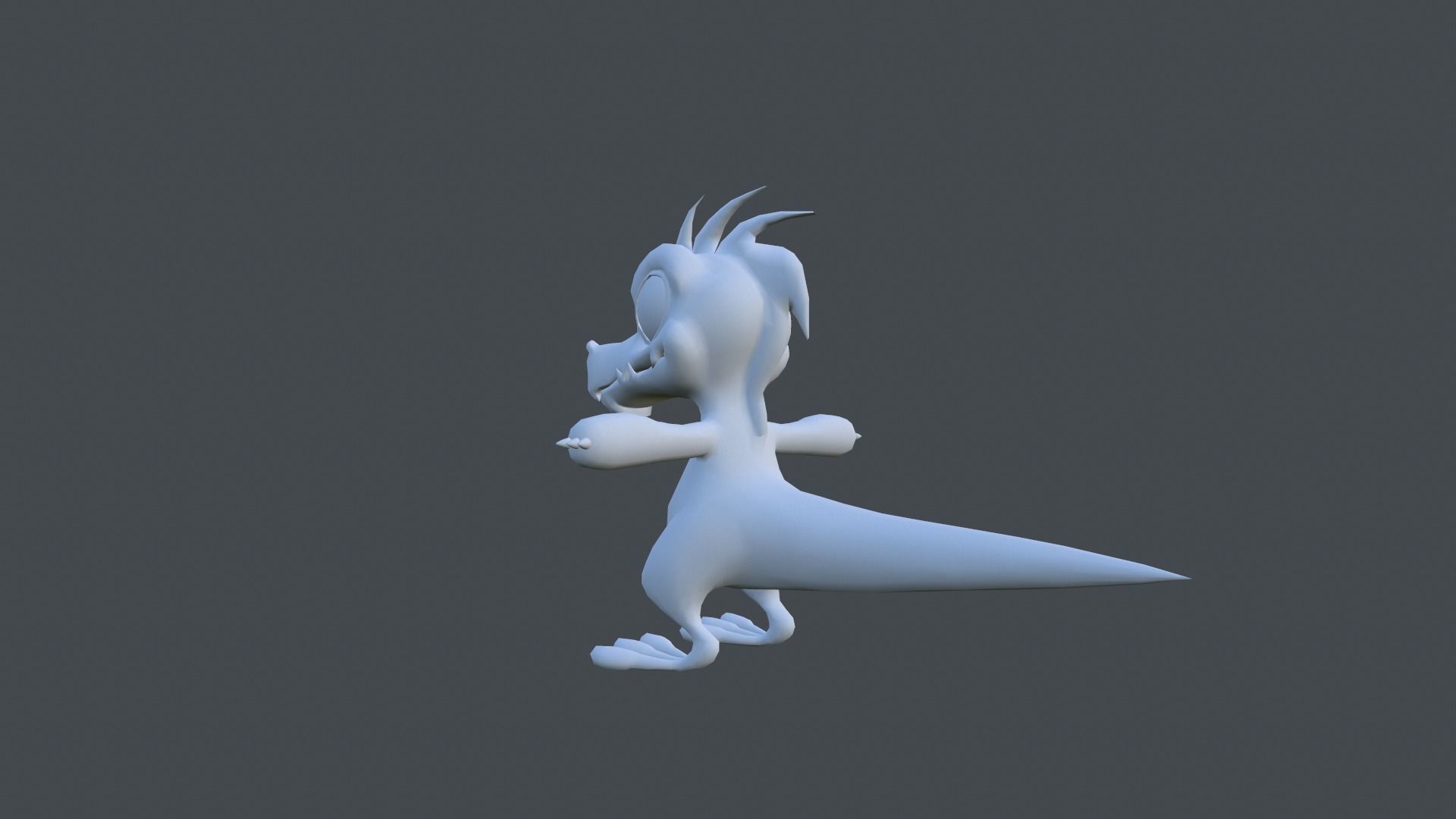 Dinosaur cartoon Low-poly 3D model_5