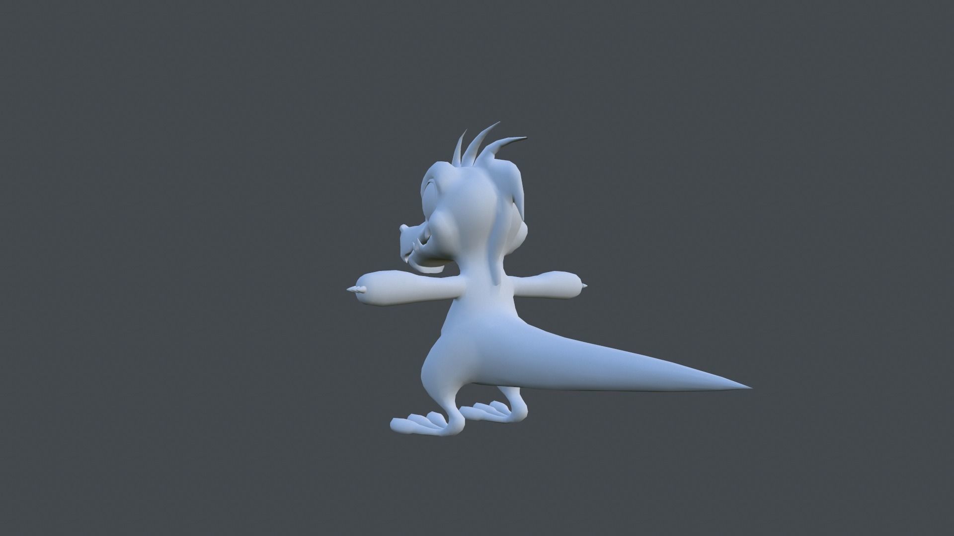 Dinosaur cartoon Low-poly 3D model_9