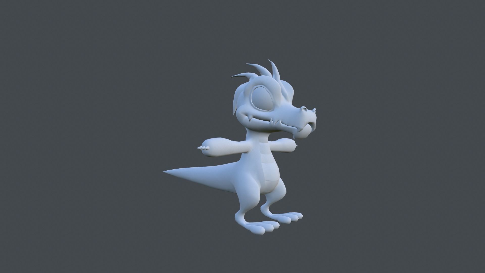 Dinosaur cartoon Low-poly 3D model_21