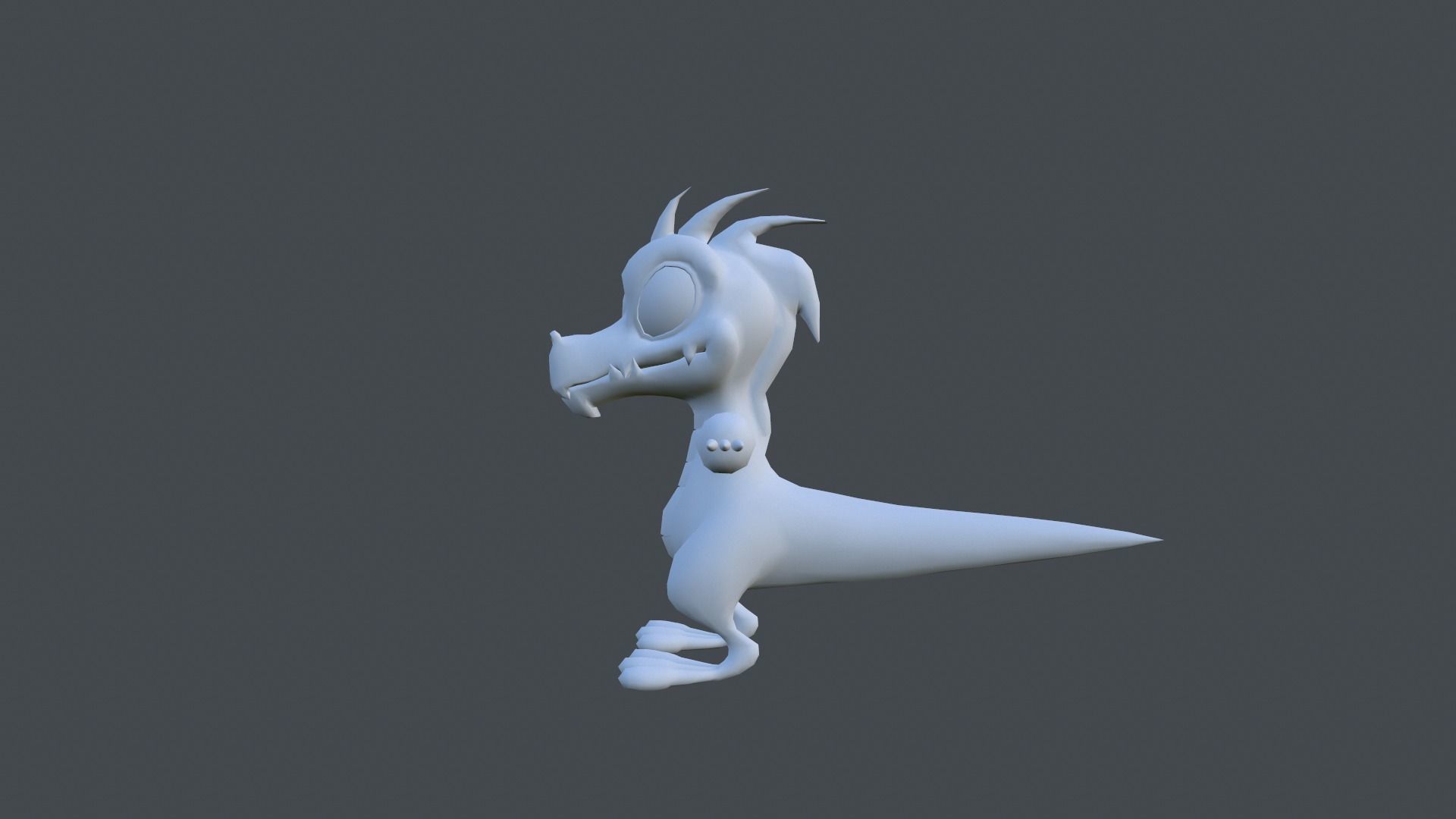 Dinosaur cartoon Low-poly 3D model_14