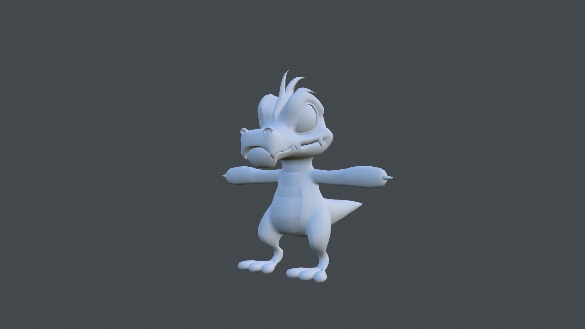Dinosaur cartoon Low-poly 3D model_25