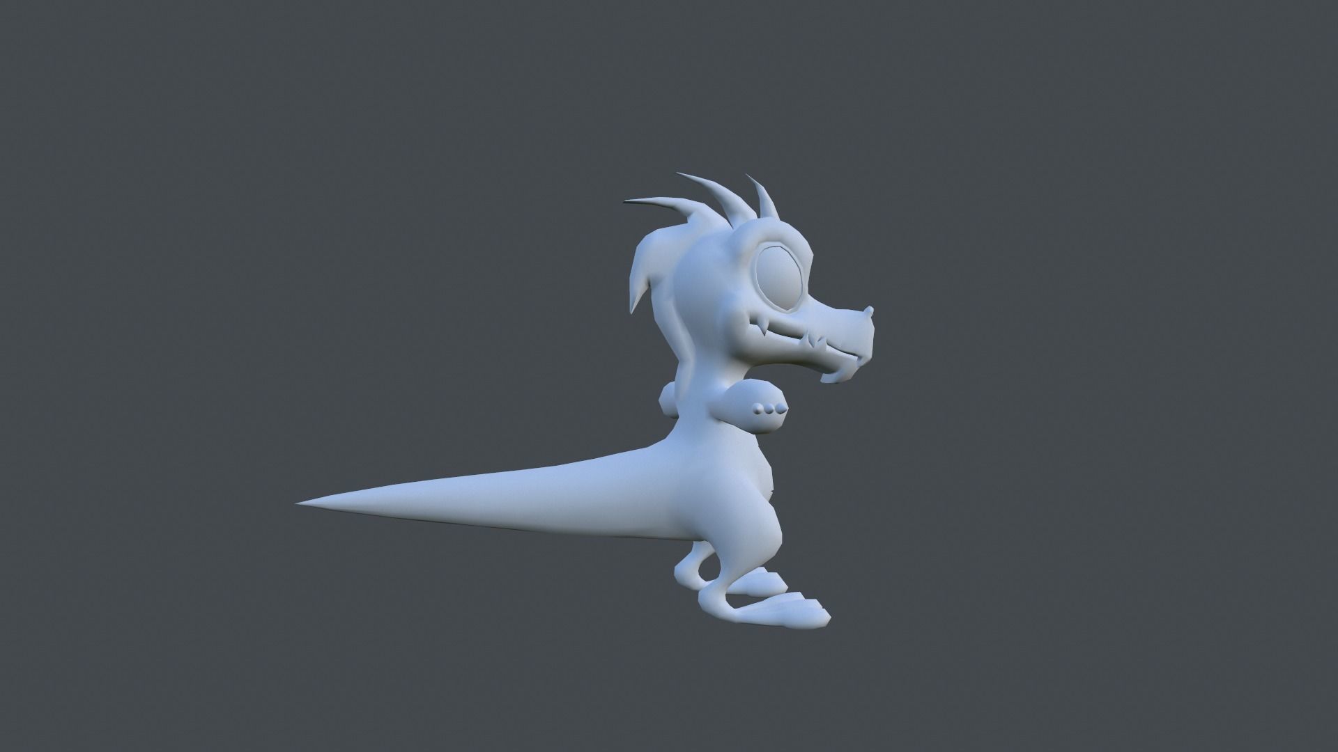 Dinosaur cartoon Low-poly 3D model_13